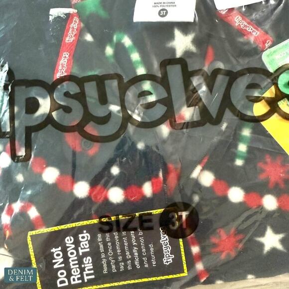 🎄 Tipsy Elves Holiday Goodies Fleece Jumpsuit Toddler Christmas Pajamas NEW - Picture 6 of 6